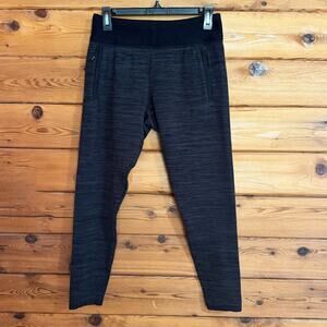 Smartwool Intraknit Merino Thermal Pants Black Gray Zip Pockets Small
